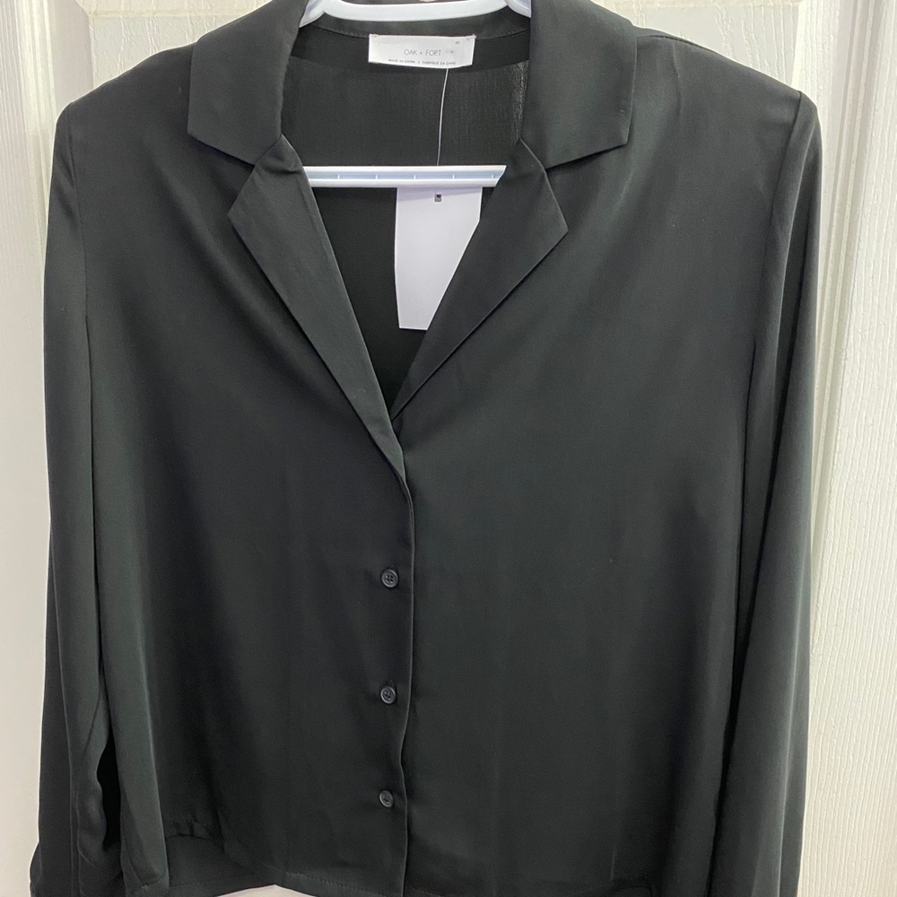 OAK + FORT “Silk” Button Up Blouse